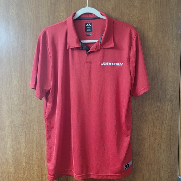 Oakley Jerr-Dan Hydrolix Polo Shirt Red Size Small - Picture 1 of 4